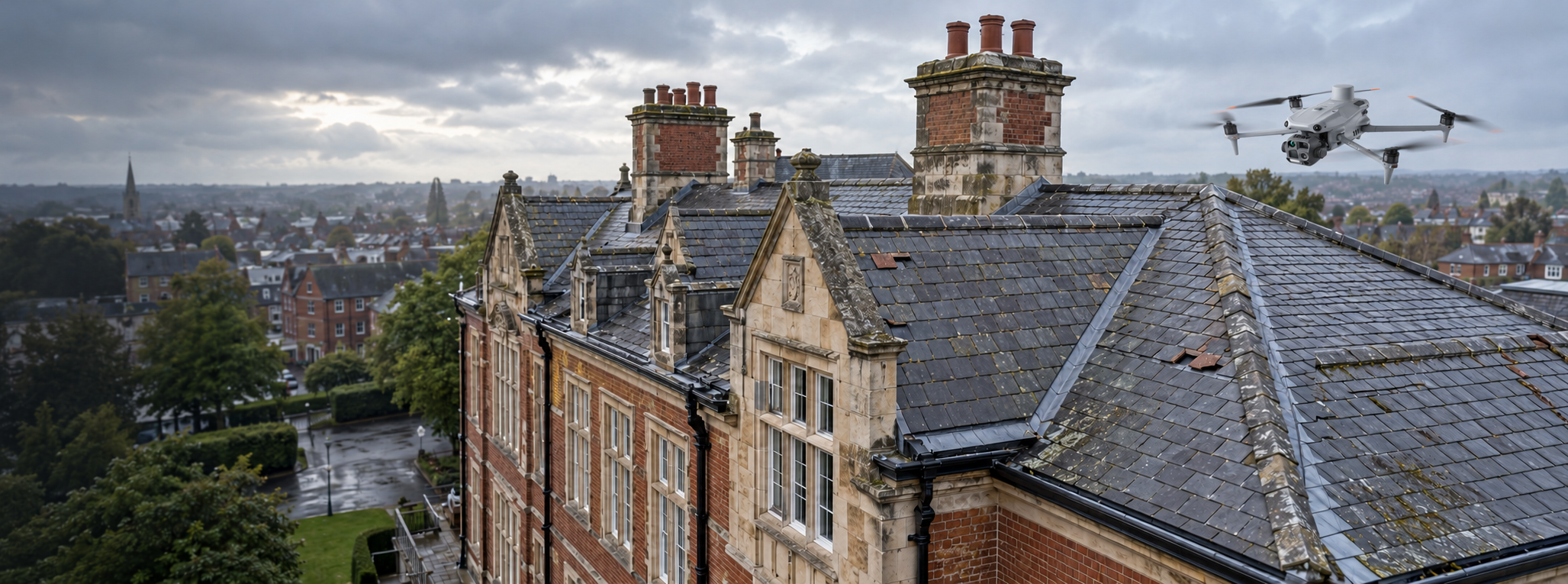 drones in your industry - insurance - DJI Matrice 4 inspecting the roof