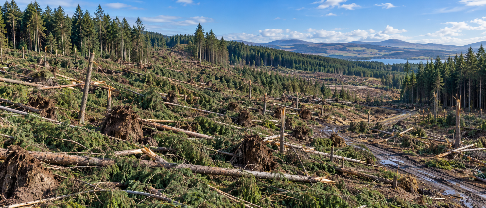 Iprosurv windblown forestry data collection for swift closure of claims