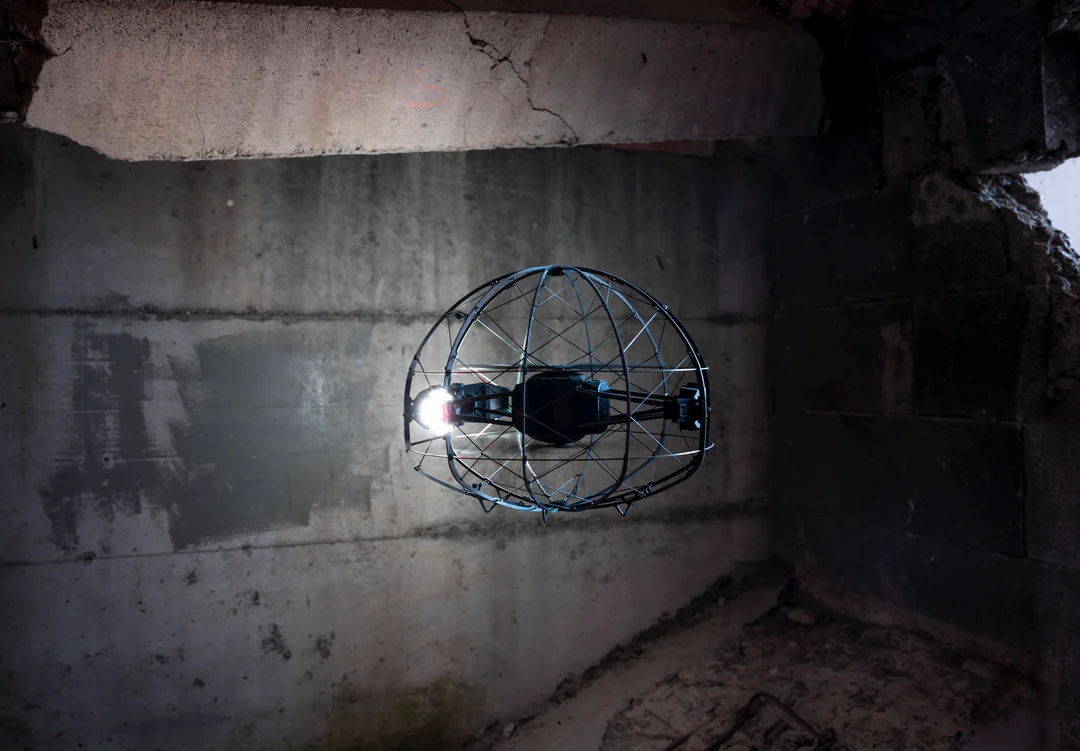 Flybotix ASIO X specialist collision-tolerant indoor inspection drone